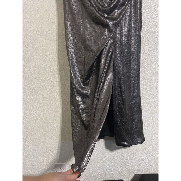 Eliza J Metallic Black Maxi Dress - Picture 4 of 16